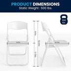 Chaises pliantes en plastique, lot de 2