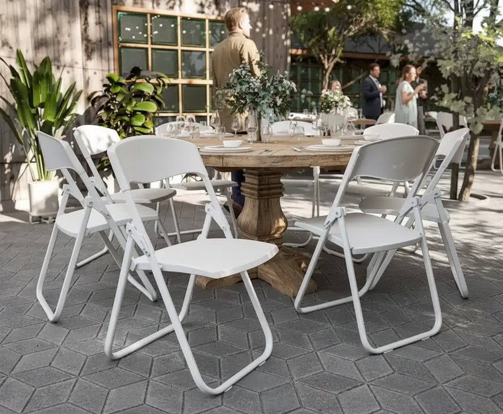 Chaises pliantes en plastique, lot de 2