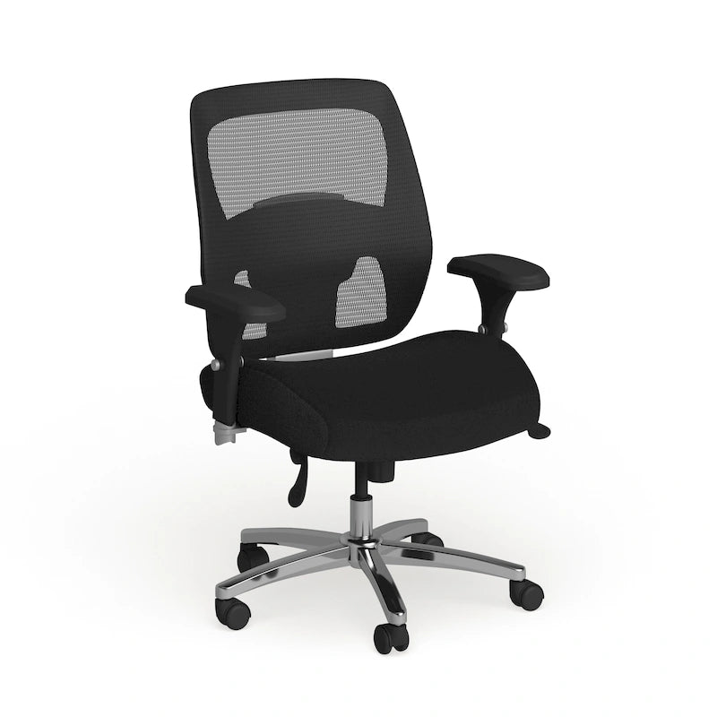 Chaise de bureau ergonomique robuste – Capacité de 227 kg, dossier haut, maille