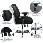 Chaise de bureau ergonomique robuste – Capacité de 227 kg, dossier haut, maille