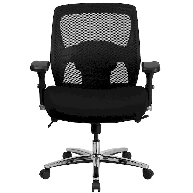 Chaise de bureau ergonomique robuste – Capacité de 227 kg, dossier haut, maille