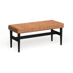 Banc tissé noir et naturel