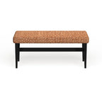 Banc tissé noir et naturel