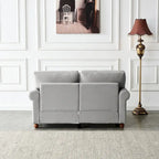 Causeuse de rangement en tissu de lin - Beige