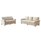 Causeuse de rangement en tissu de lin - Beige