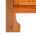 Table de chevet 1 tiroir 1 porte Coastal avec détails en rotin