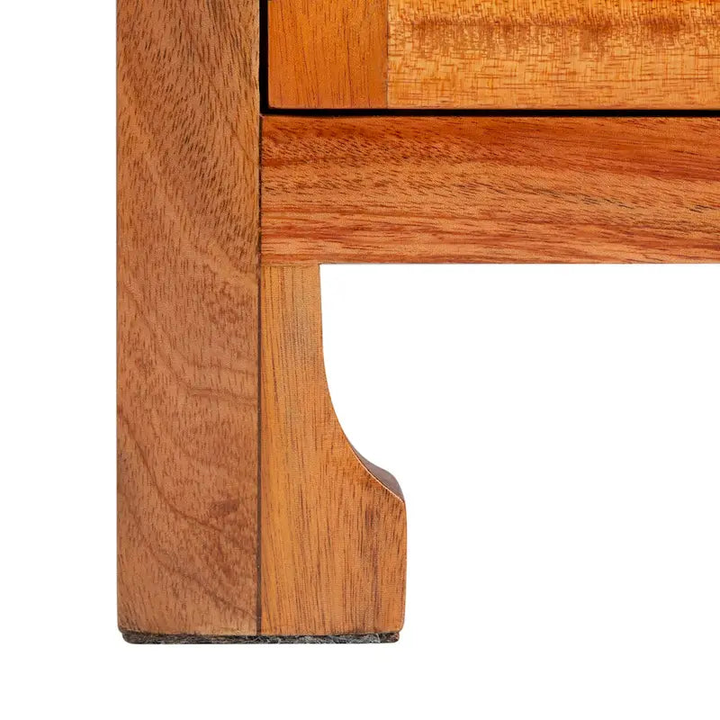 Table de chevet 1 tiroir 1 porte Coastal avec détails en rotin