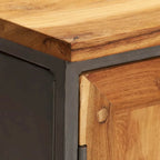 Buffet Teck recyclé et Acier 25,6x11,8x27,6