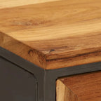 Buffet Teck recyclé et Acier 25,6x11,8x27,6
