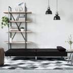 Canapé-lit pliable avec porte-gobelets - Similicuir, 78,7 x 35 x 27,6 po
