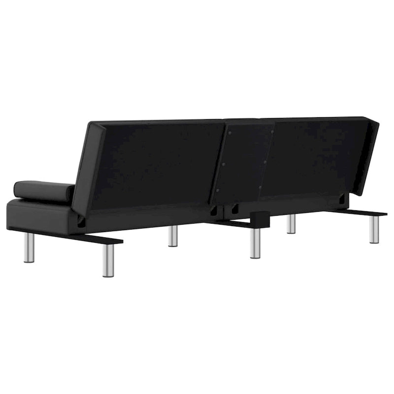 Canapé-lit pliable avec porte-gobelets - Similicuir, 78,7 x 35 x 27,6 po
