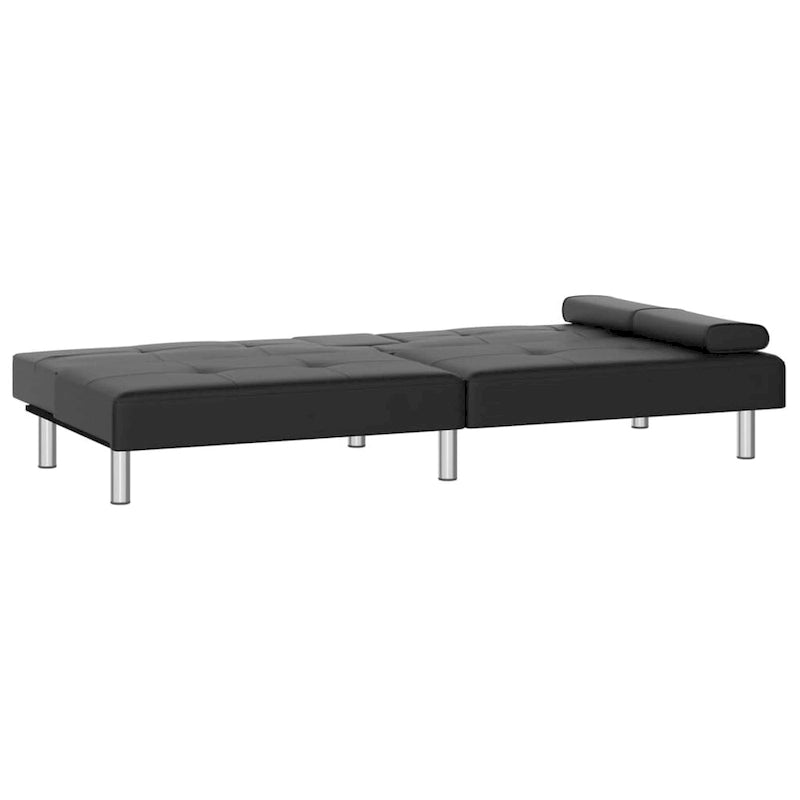 Canapé-lit pliable avec porte-gobelets - Similicuir, 78,7 x 35 x 27,6 po