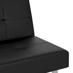 Canapé-lit pliable avec porte-gobelets - Similicuir, 78,7 x 35 x 27,6 po