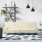 Canapé-lit pliable avec porte-gobelets - Similicuir, 78,7 x 35 x 27,6 po