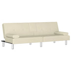 Canapé-lit pliable avec porte-gobelets - Similicuir, 78,7 x 35 x 27,6 po
