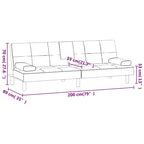 Canapé-lit pliable avec porte-gobelets - Similicuir, 78,7 x 35 x 27,6 po