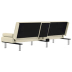 Canapé-lit pliable avec porte-gobelets - Similicuir, 78,7 x 35 x 27,6 po