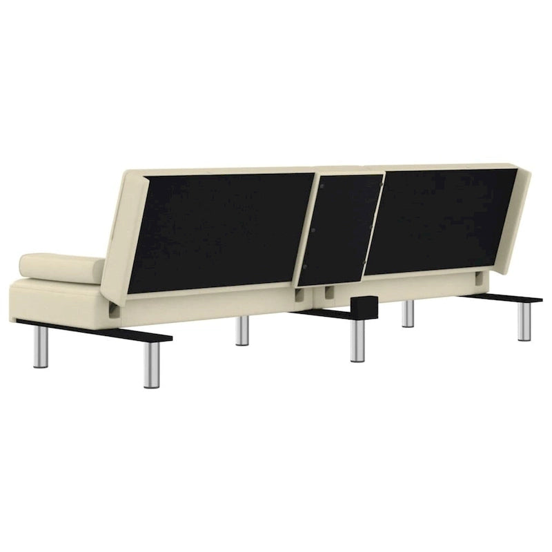 Canapé-lit pliable avec porte-gobelets - Similicuir, 78,7 x 35 x 27,6 po