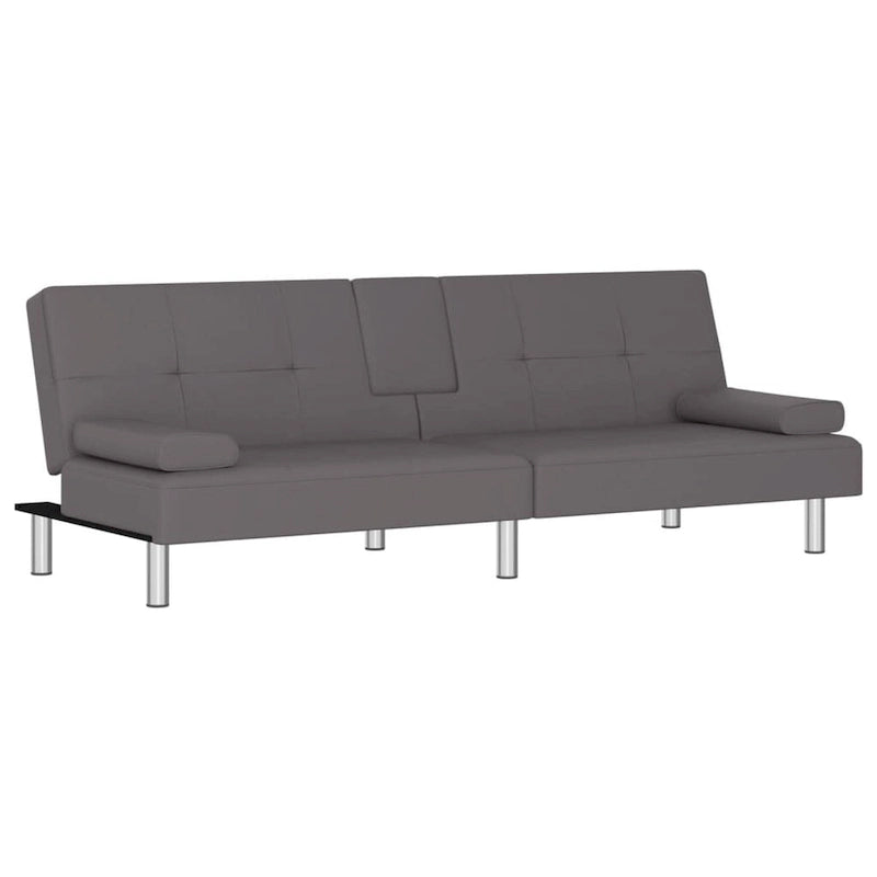 Canapé-lit pliable avec porte-gobelets - Similicuir, 78,7 x 35 x 27,6 po