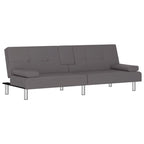 Canapé-lit pliable avec porte-gobelets - Similicuir, 78,7 x 35 x 27,6 po