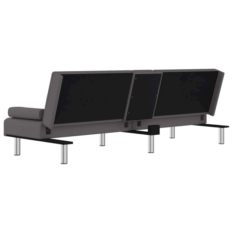 Canapé-lit pliable avec porte-gobelets - Similicuir, 78,7 x 35 x 27,6 po
