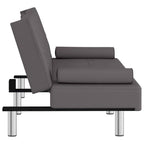 Canapé-lit pliable avec porte-gobelets - Similicuir, 78,7 x 35 x 27,6 po