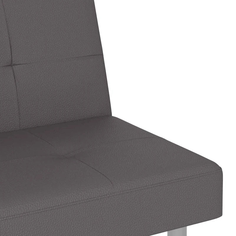 Canapé-lit pliable avec porte-gobelets - Similicuir, 78,7 x 35 x 27,6 po