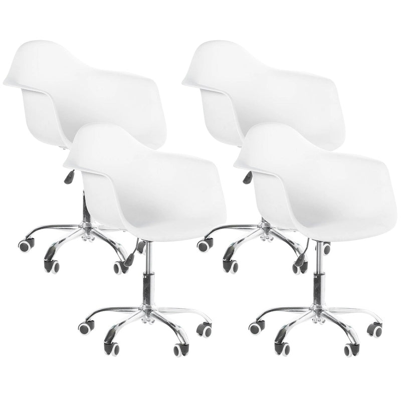 Chaise de bureau pivotante réglable avec roulettes