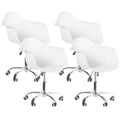 Chaise de bureau pivotante réglable avec roulettes