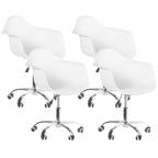 Chaise de bureau pivotante réglable avec roulettes