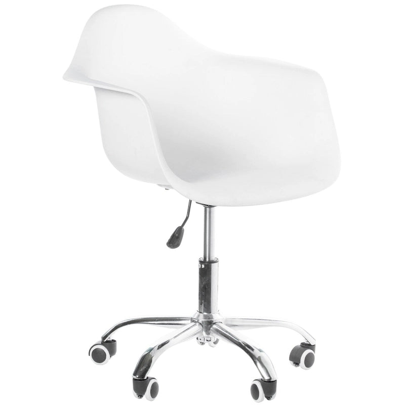 Chaise de bureau pivotante réglable avec roulettes