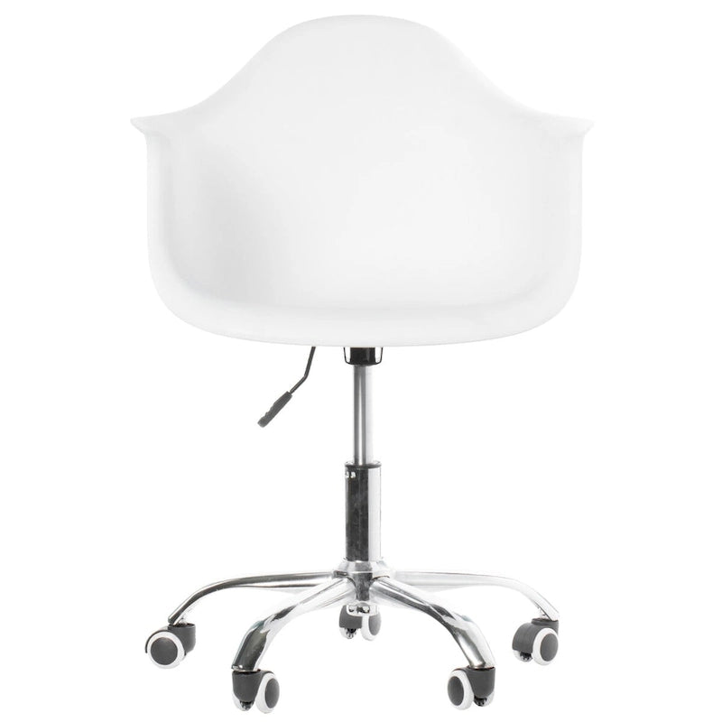 Chaise de bureau pivotante réglable avec roulettes