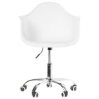 Chaise de bureau pivotante réglable avec roulettes