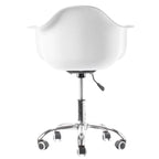Chaise de bureau pivotante réglable avec roulettes