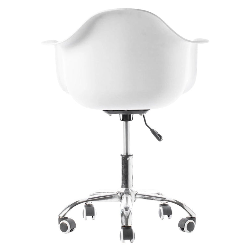Chaise de bureau pivotante réglable avec roulettes