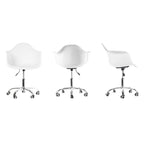 Chaise de bureau pivotante réglable avec roulettes