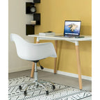 Chaise de bureau pivotante réglable avec roulettes