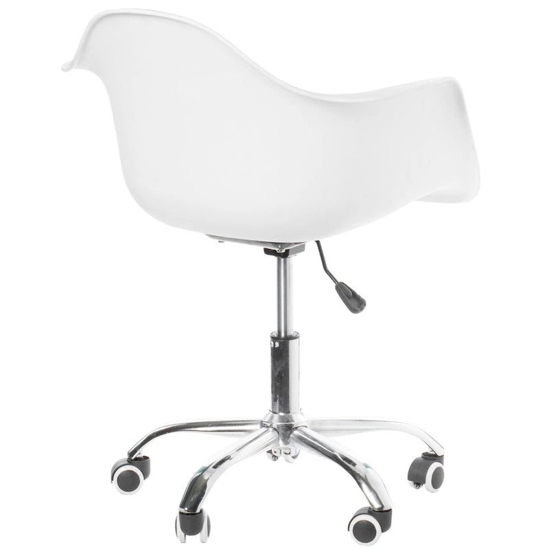 Chaise de bureau pivotante réglable avec roulettes