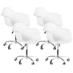 Chaise de bureau pivotante réglable avec roulettes