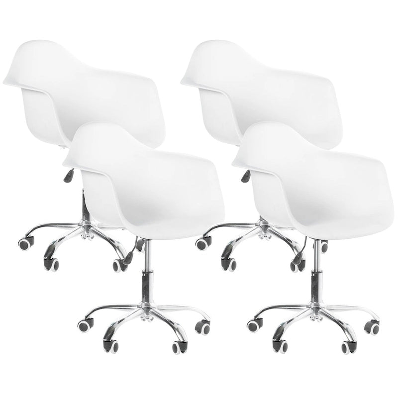Chaise de bureau pivotante réglable avec roulettes