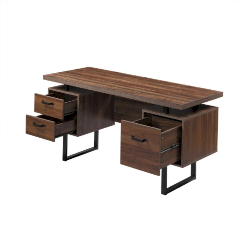 Bureau d'ordinateur avec tiroirs de classement et de rangement