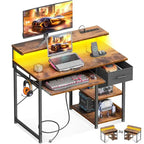 Bureau d'ordinateur de 101,6 cm avec multiprise intégrée