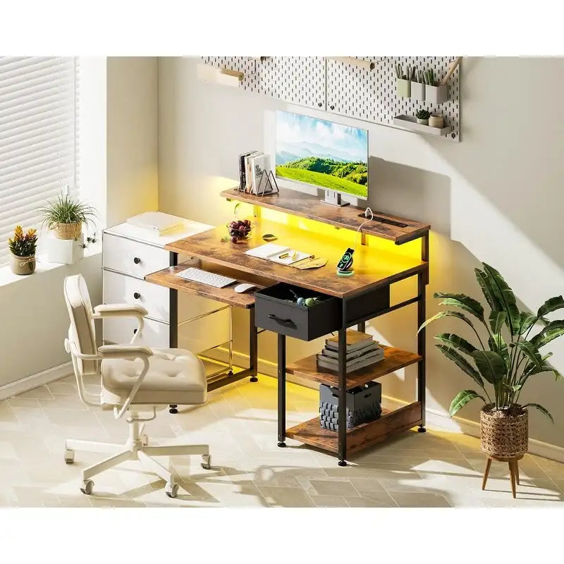 Bureau d'ordinateur de 101,6 cm avec multiprise intégrée
