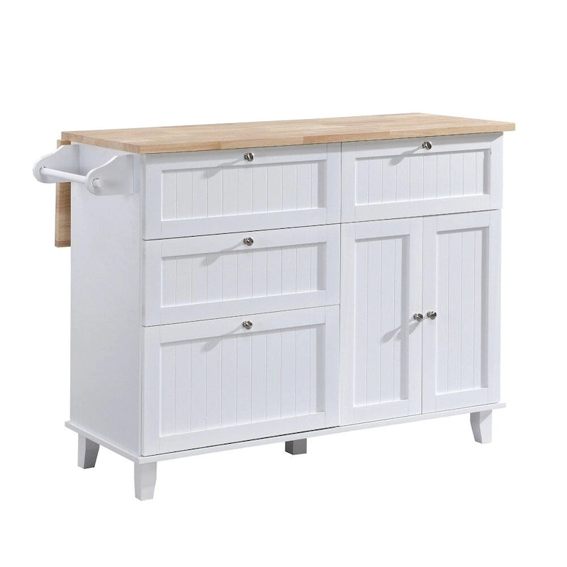 Ensemble îlot de cuisine avec abattant et 2 tabourets
