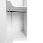 Armoire d'angle avec penderie et étagères