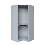 Armoire d'angle avec penderie et étagères