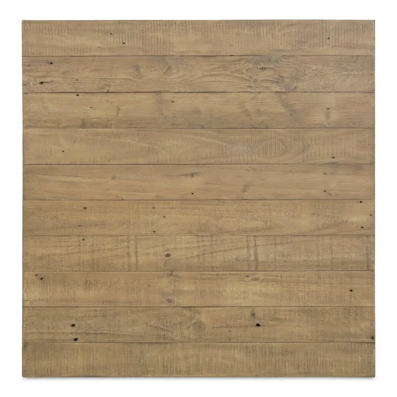 Table basse carrée en bois recyclé avec piédestal, marron - 31,5 x 31,5 x 16
